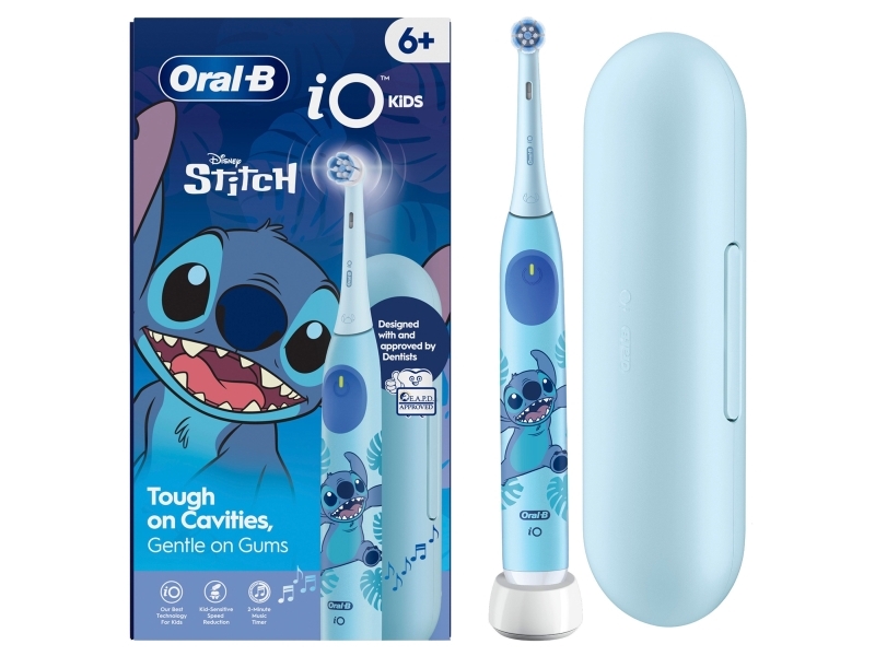 Eltandborste iO2 Junior Stitch + resefordral | Hälsa - Tandvård - Elektrisk tandborste | GameStuff