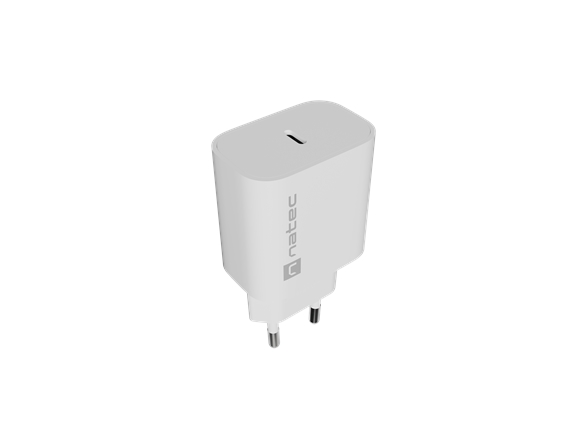 Natec Ladegerät Desktop, Ribera 1X Usb-C 20W Weiß