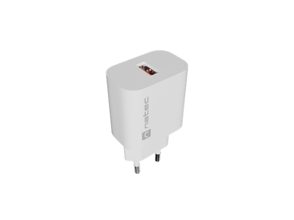 Natec Ribera Netzladegerät 1X Usb-A 18W Weiß
