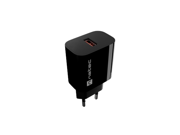 Natec Ribera 18W Usb-A, Schwarz