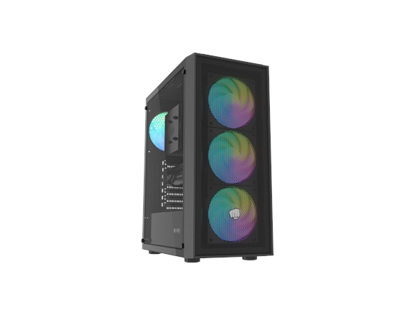 Fury Obudowa Fury Shobo Sh8f Argb Midi Tower Med Vindue Sort