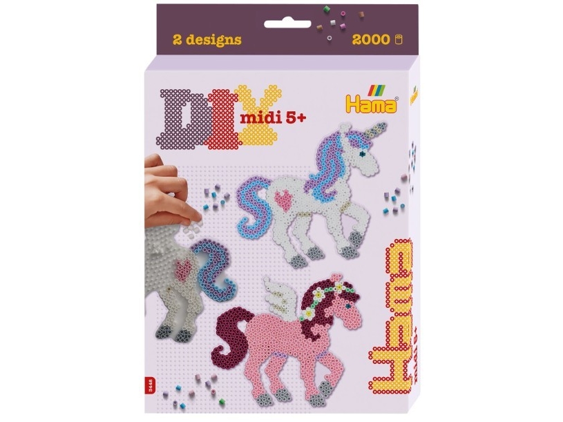 Hama Midi Perler - Fantasi Heste Perlesæt - 2.000 Perler - 3448
