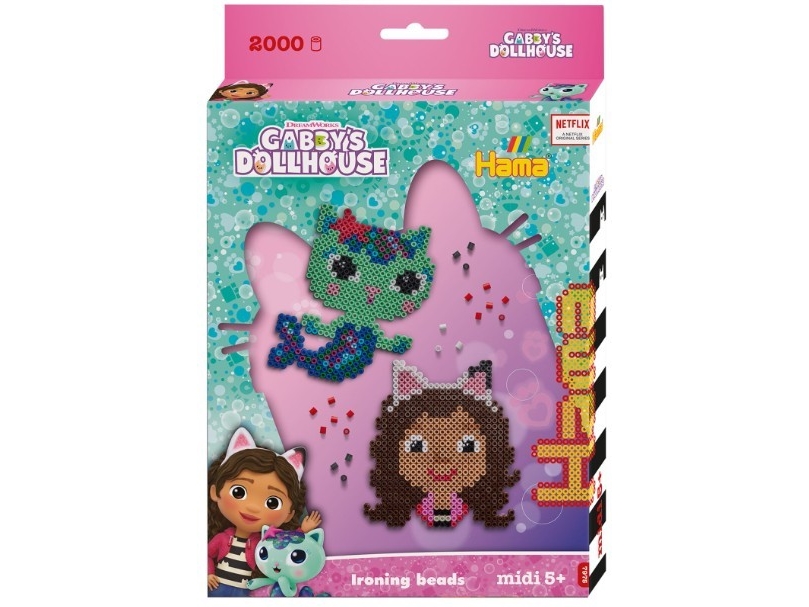 Dante Hama Beads „Hama“ – „Midi“ pakabinama dėžutė – „Gabby's Dollhouse“ (387975)