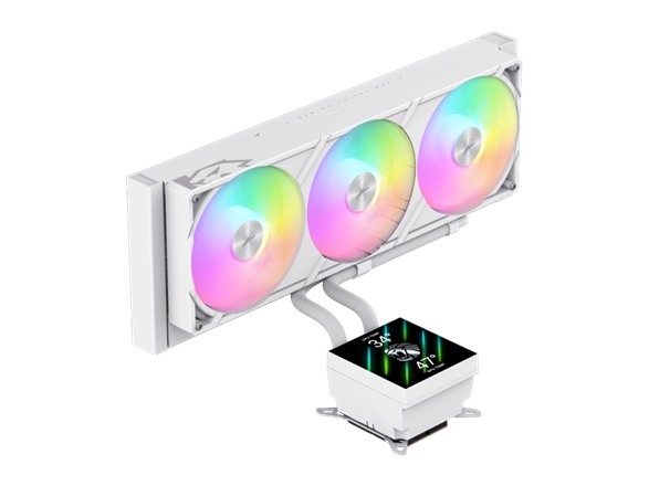 Gamemax Glacier 360 Lcd Wasserkühlung 12 Cm Weiß (All-In-One) 1 St.