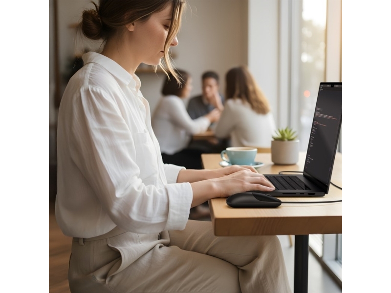Satechi Slim Lx Kablet Mus - Optisk Usb-A/Usb-C (Space Black)