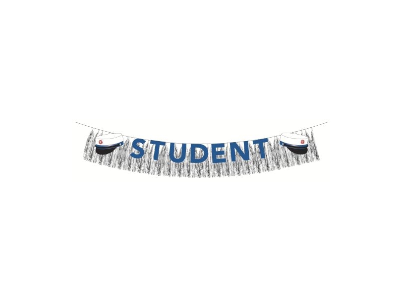 Blaue Studentengirlande Mit Fransen