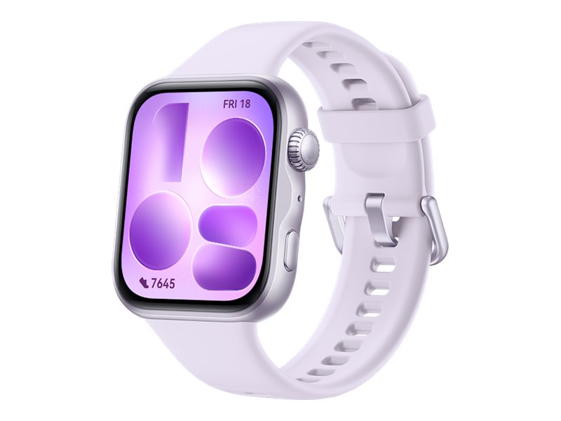 Huawei Watch Fit 5 - Aluminiumslegering - Smart Ur Med Rem - Fluoroelastomer - Lilla - Håndledsstørrelse: 120-190 Mm - Display 1.82" - Nfc, Bluetooth