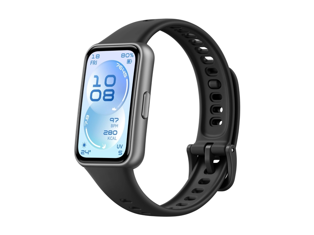 Huawei Band 11 - Polymer - aktivitetssporer med rem - fluoroelastomer - sort - håndledsstørrelse: 130-210 mm - display 1.62 - Bluetooth 6.0 BLE/BR - 16 g - sort