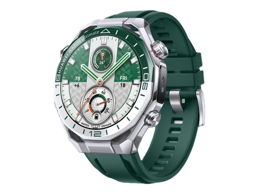 Huawei Watch Ultimate 2 - St&aring;l-f&auml;rgad zirkonium-baserad flytande metall - smart klocka med rem - komposit - gr&ouml;n och vit - handleds: 140-210 mm - display 1.5 - NFC, Bluetooth, Wi-Fi 6, Nearlink - 80.5 g  - gr&ouml;n