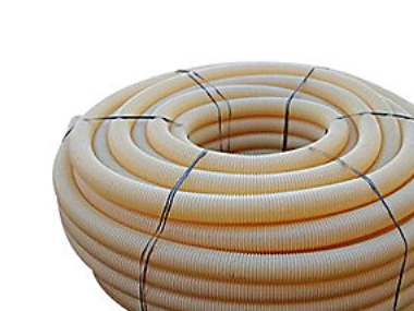 Drænrør 160/145mm. 50m rll. - 1,3x5mm slids. Hvid Pipelife PVC - (50 meter)