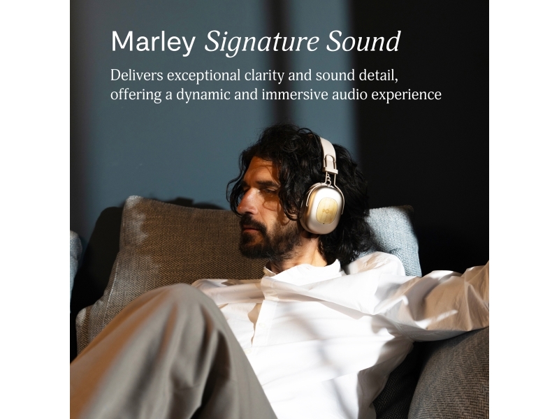Marley Positive Vibration Rebel ANC-hovedtelefoner. Fløde