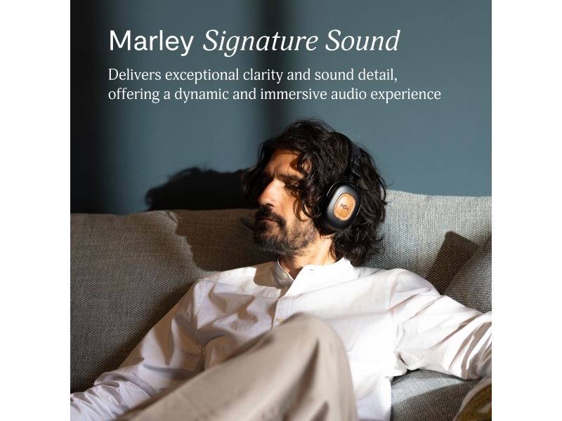 Marley Positive Vibration Rebel ANC-hovedtelefoner. Sort