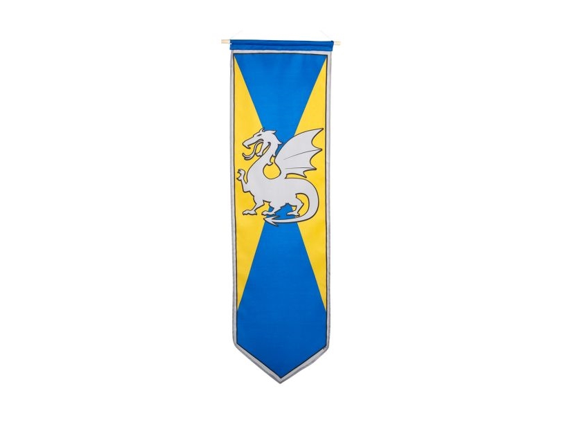 Gelb-Blaues Mittelalterbanner