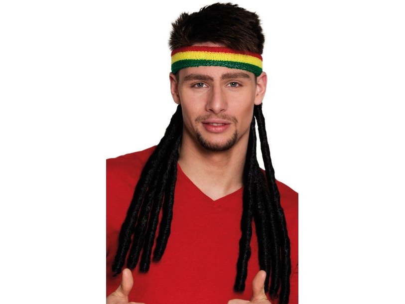 Rasta-Stirnband Mit Dreadlocks