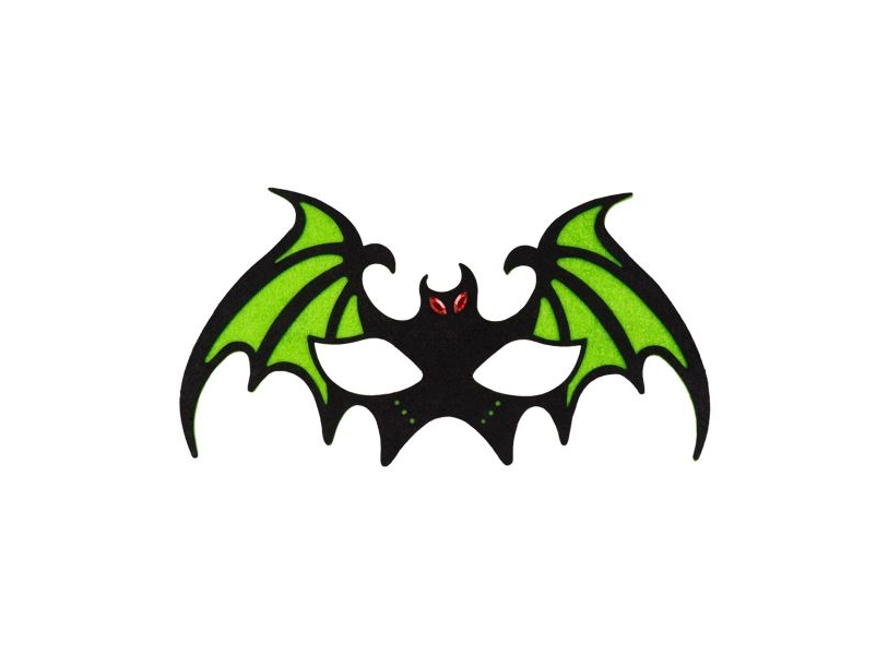 Grüne Fledermaus Augenmaske