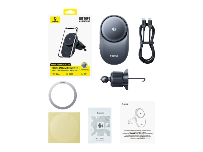 Kabellose Kfz-Ladestation Baseus Primetrip Vc2 Pro 25W, 1.67A, Schwarz C0013n00