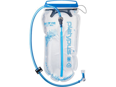 Platypus Big Zip EVO, 2 L, Vandring, Hydrering flaskesystem, Blå, Transparent, Silikone, Polyurethan