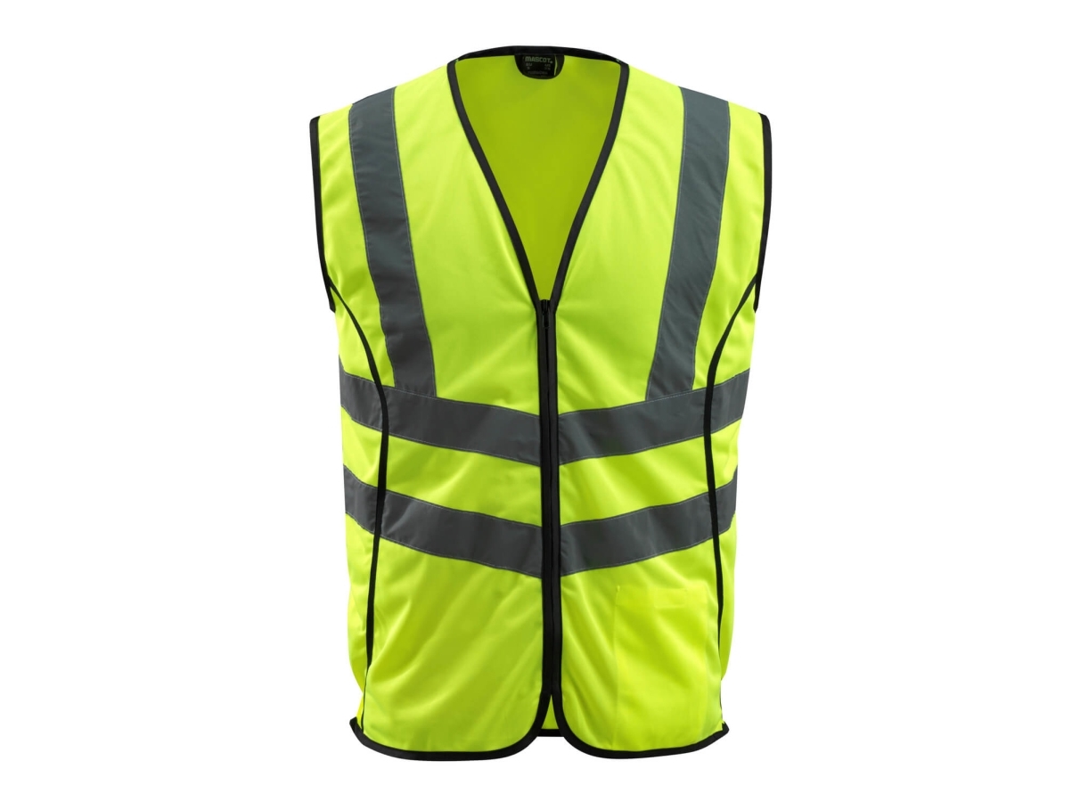 MASCOT 50145-977-17 Traffic Vest, Jakke, Ethvert køn, Gul, L, EN ISO 20471 - class 2 Hi-Vis Group C, Polyester