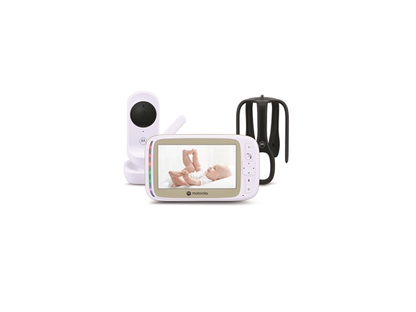 Motorola 5,0 Wi-Fi video babyvakt med Stargrip spjälsängsfäste VM45 Connect Vit | Baby & barn - Sömntid - Babylarm | GameStuff