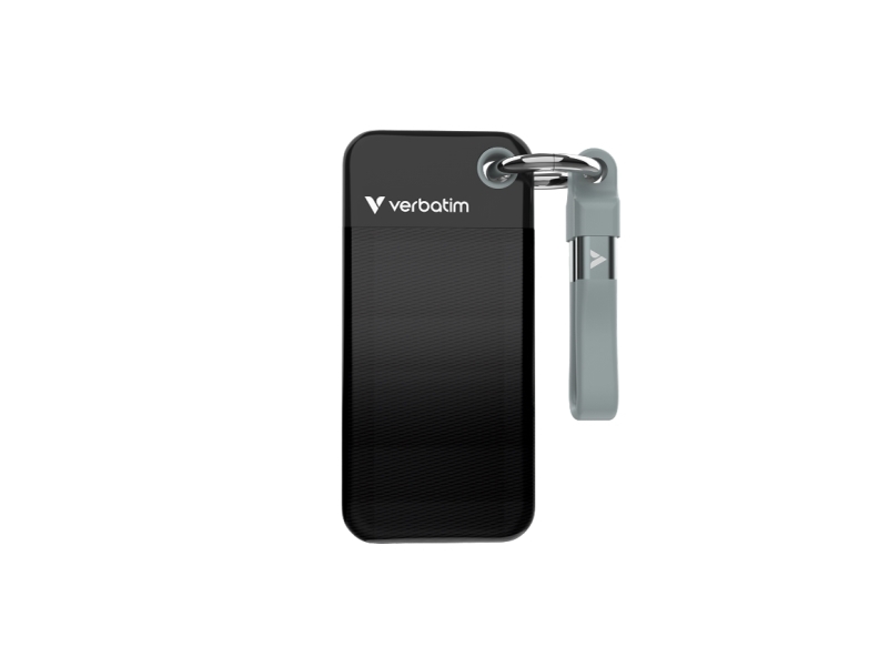 Verbatim Pocket Ssd Schlüsselanhänger Mit Kabelbefestigung - 128Gb Schwarz/Orange, 128 Gb, Usb Typ-C, 3.2 Gen 2 (3.1 Gen 2), 1000 Mb/S, 10 Gbit/S, Sc