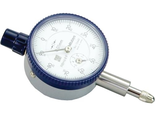 Mitutoyo 2046AB mleur, 10 mm, 0,01 mm, med flad bagplade