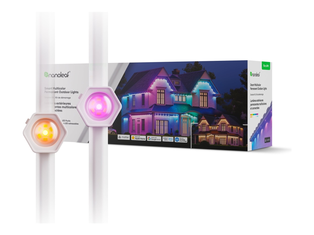 Nanoleaf Smart Multicolor Permanent Outdoor Lights Smarter Kit, 15m | Belysning - Annan belysning - Ljusslingor | GameStuff