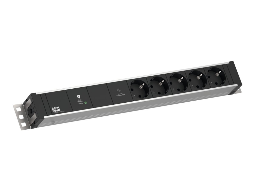 Bachmann Basic - Strømfordelingsenhed (Rackversion) - With Plus Surge Protection And Plus Mains And Frequency Filter - Ac 230 V - 1-Faset - Input: Po