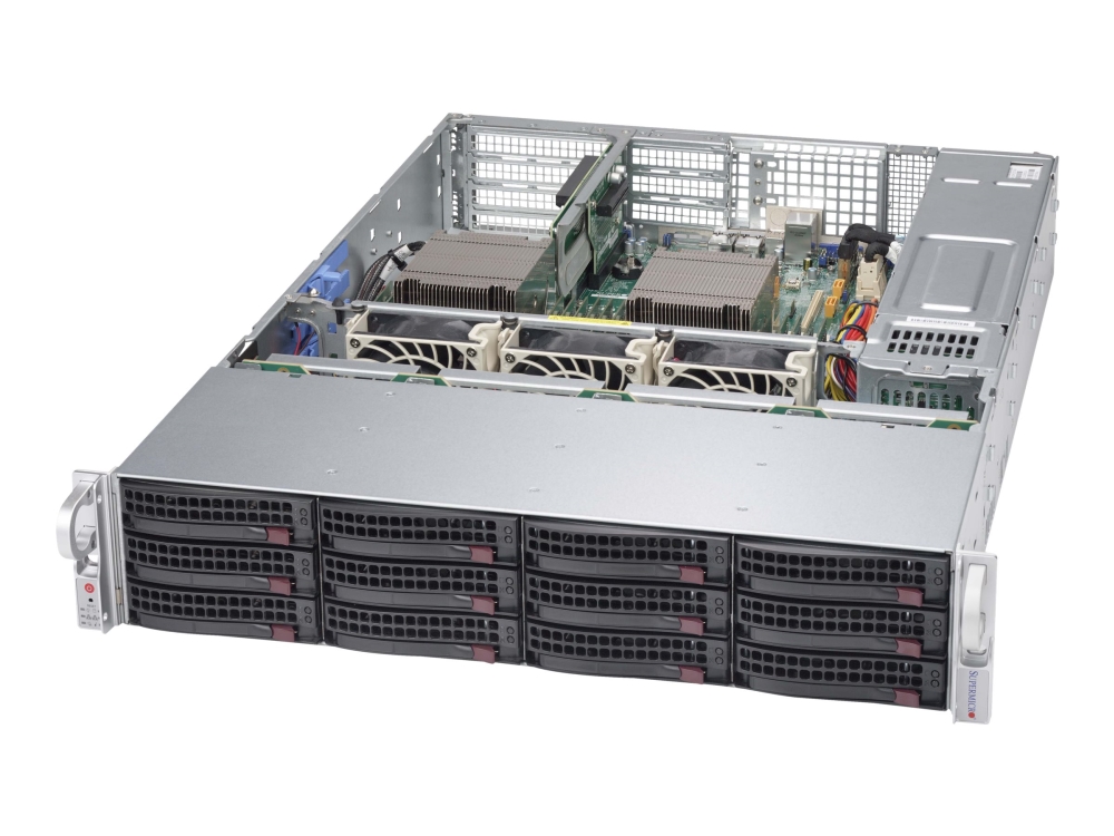 Supermicro Sc826 Bac4-R1k23wb - Rack-Monterbar 2U - Forstærket Forlænger Atx - Sata/Sas - Hot-Swap 1200 Watt - Sort
