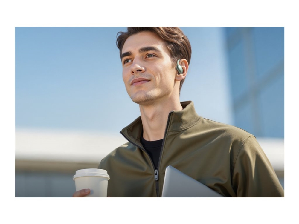 Soundcore Aerofit 2 Ai Assistant - Ægte Trådløse Øretelefoner Med Mik. - Åbent Øre - Over Øret-Montering - Bluetooth - Grøn