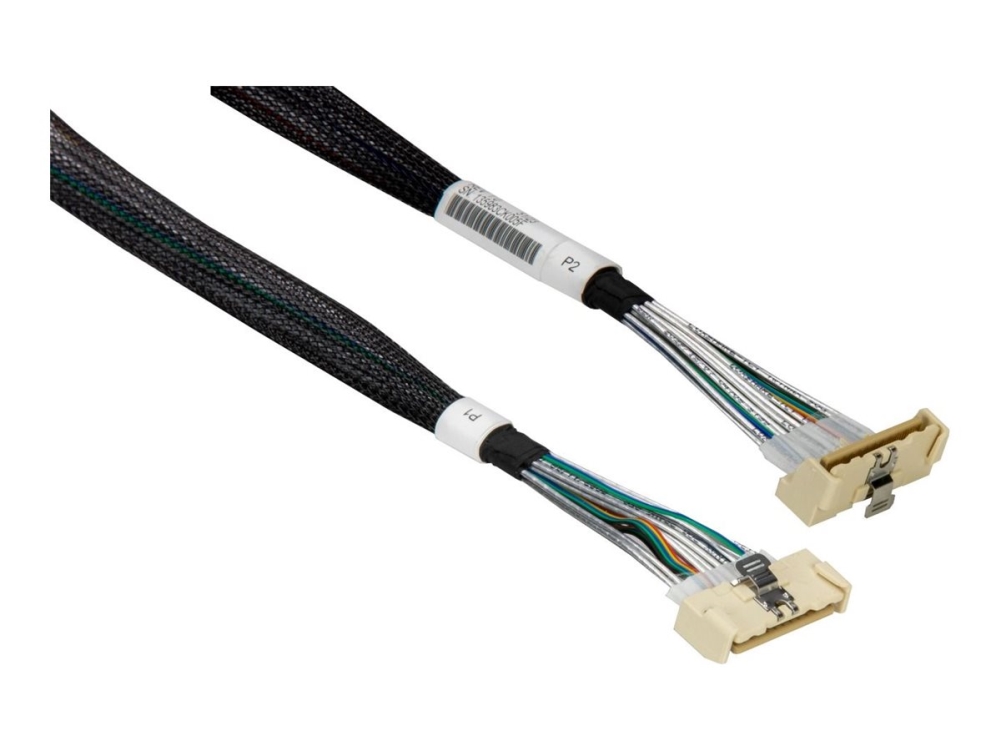 Supermicro - Ata/Sas-Kabel - Mini Cool Edge Io (Mcio) X8 Lige Til Mini Cool Edge Io (Mcio) X8 Højrevinklet - 39 Cm - Pcie Gen5