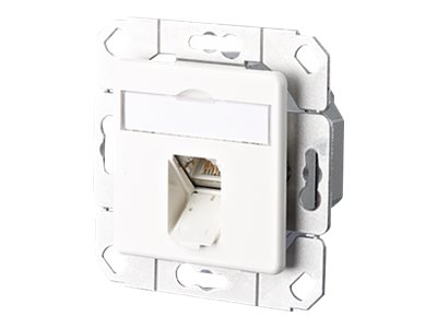 Metz Connect E-Dat - Planforsænket Stikdåse - Cat 6A - Stp - Rj-45 - Ren Hvid, Ral 9010