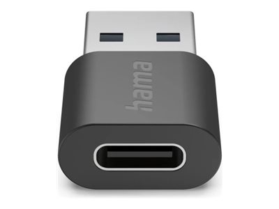 Hama Essential Line - USB adapter - USB Type A (han) til USB-C (hun) - USB 3.2 Gen 2 - sort