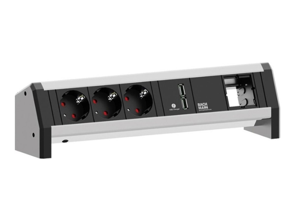 Bachmann Desk - Stikdåse - Input: Gst18 - Output-Stikforbindelser: 5 (Usb, Power Cee 7/3)