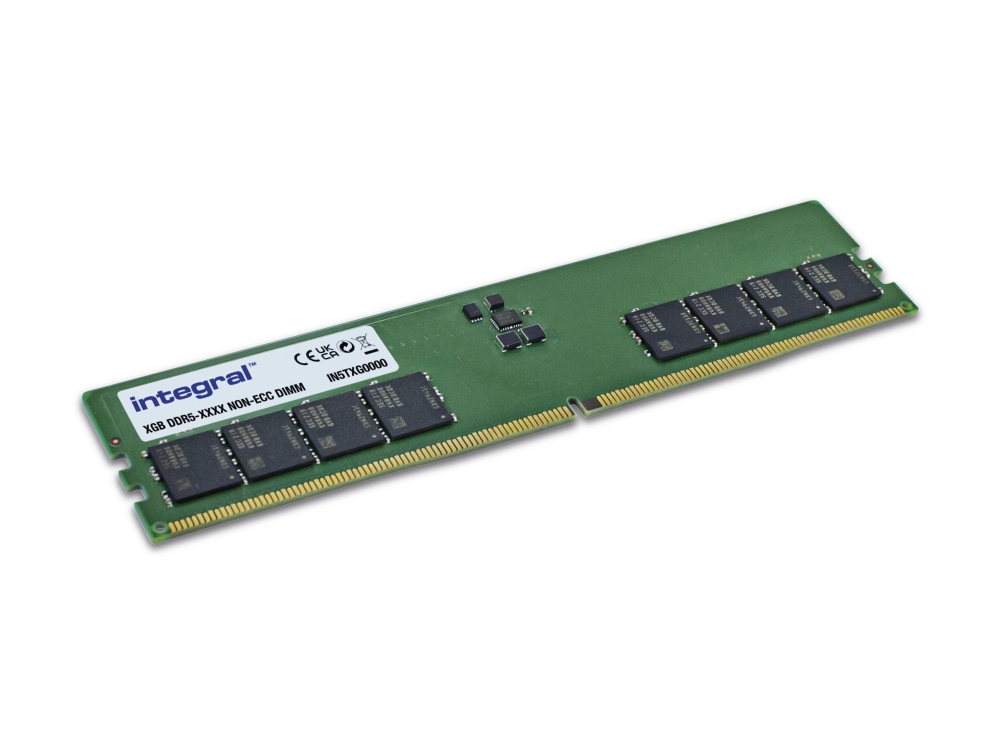Integral - Ddr5 - Modul - 16 Gb - Dimm 288-Pin - 5600 Mhz / Pc5-44800 - Cl46 - 1.1 V - Ikke Bufferet - On-Die Ecc