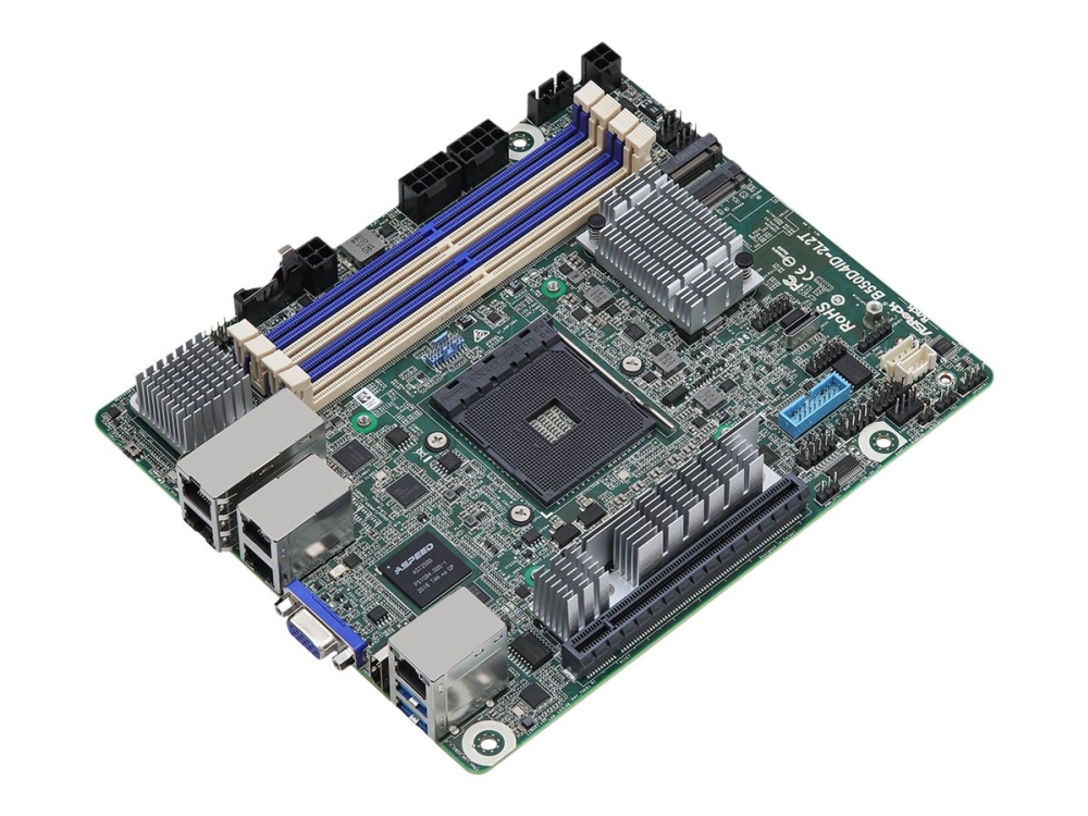 Asrock B550d4id-2L2t, Amd, Sockel Am4, Amd Ryzen 3, Amd Ryzen 5, Sockel Am4, Ddr4-Sdram, 128 Gb