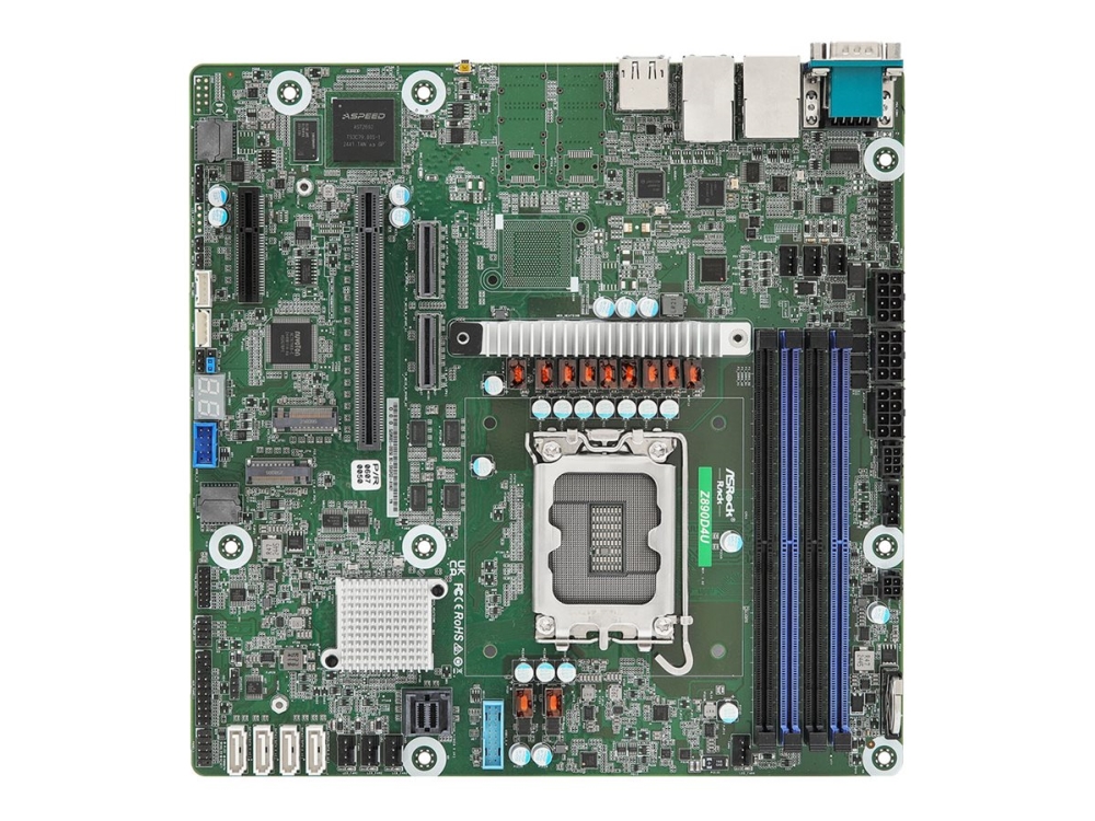 Asrock Rack Z890d4u - Bundkort - Micro Atx Uden Cpu - Lga1851 Sokkel - Z890 Chipset - Usb 3.2 Gen 1 - 2 X Gigabit Lan - Onboard Grafik