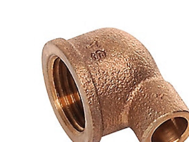 Vinkel 90gr 1/2 -15 mm - rørgevind muffe og loddemuffe