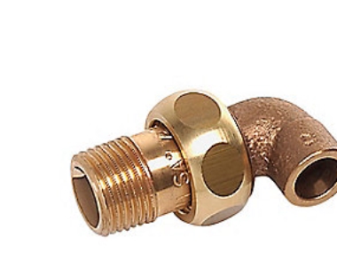 Vinkelunion 1/2 -15 mm - rørgevind nippel og loddemuffe