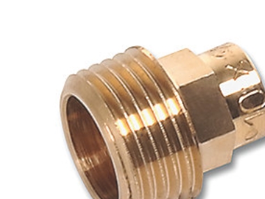 lodde overgangsnippel 1.1/4'' - 42 mm. Med rørgevind nippel og loddemuffe