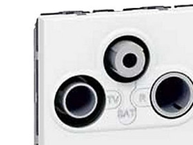 Legrand 0 787 86, SAT + TV + Radio, 2 modul(er), Hvid, 45 mm, 33 mm, 45 mm