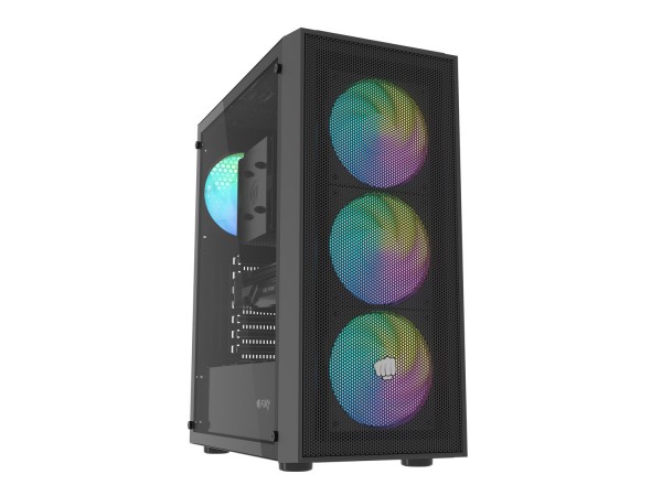 Fury Obudowa Fury Shobo Sh8f Argb Midi Tower Med Vindue Sort