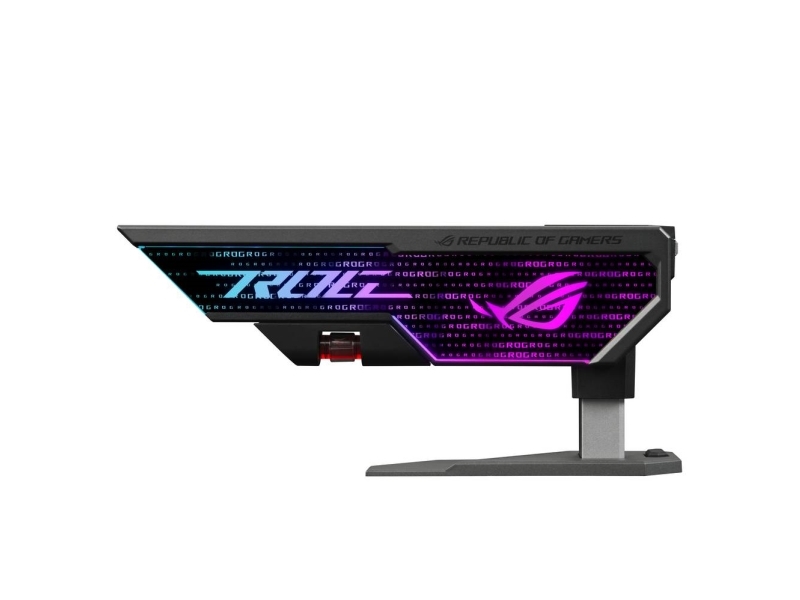 ASUS ROG Herculx Graphics Card Holder, Universaali, Grafiikkakortin pidike, Termoplastinen, Sinkki, Musta, Harmaa, Sininen, Vihreä, Punainen, 3-pin Addressable RGB