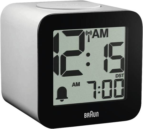 Braun Bc25wp-Dcf, Tisch, Funkgesteuerte Uhr, Andere, Schwarz, Weiß, Lcd, Akku
