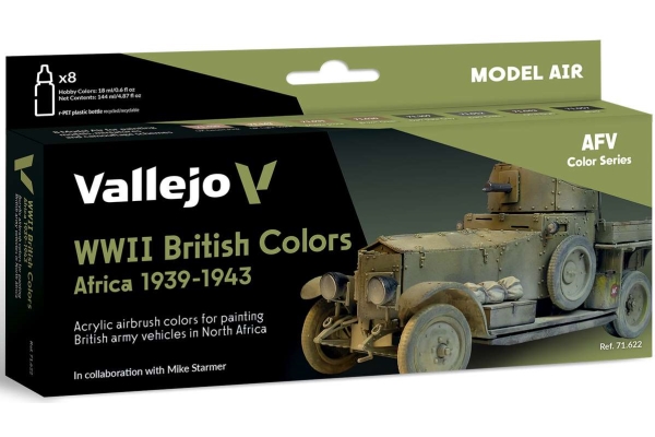 Wwii British Colors Africa 1939-1943 8X18 Ml