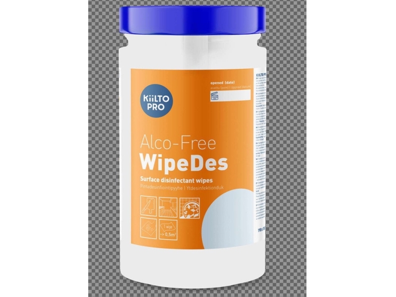 Desinfektion Serviet Kiilto Pro Alco-Free WipeDes 18x19cm uden Alkohol,10 ds x 200 stk/krt