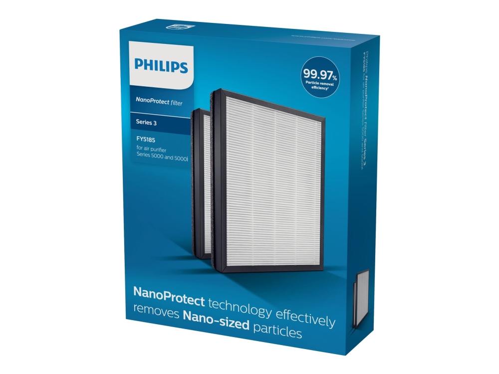 Philips 2000 Series Originalersatzfilter Fy5185/30 Nanoprotect Hepa, Luftreinigerfilter, Hepa, 99,97%
