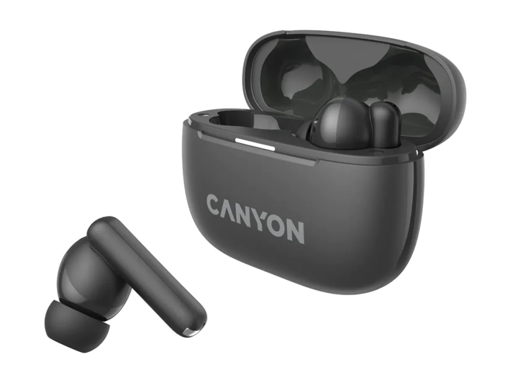Canyon Ongo 10 Tws-10 - Ægte Trådløse Øretelefoner Med Mik. - I Øret - Bluetooth - Aktiv Støjfjerning - Mørkegrå