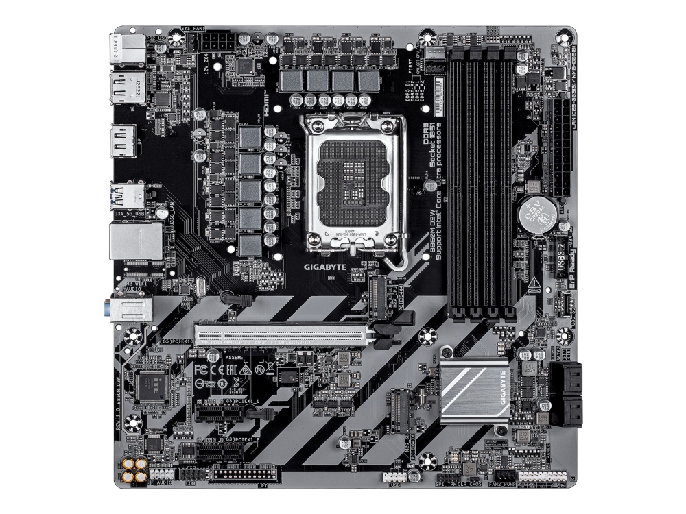 Gigabyte B860m D3w - Bundkort - Micro Atx - Lga1851 Sokkel - B860 Chipset - Usb-C 3.2 Gen 1, Usb 3.2 Gen 1 - Gigabit Lan - Onboard Grafik (Cpu Påkræv