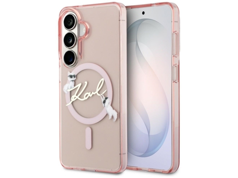 Karl Lagerfeld Iml Kc Script Magsafe-Cover Til Samsung Galaxy S26 - Pink