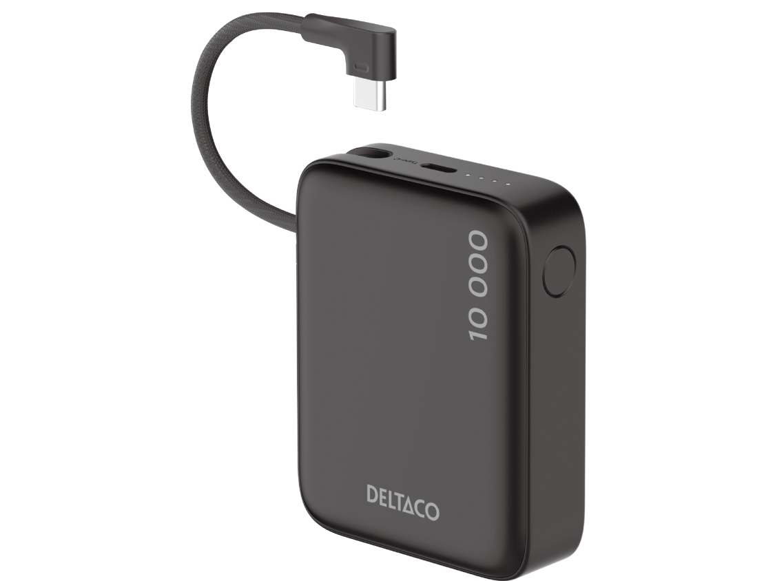 Deltaco Pb-Cc101, 10.000 Mah, Lithium-Polymer (Lipo), 15 W, Schwarz